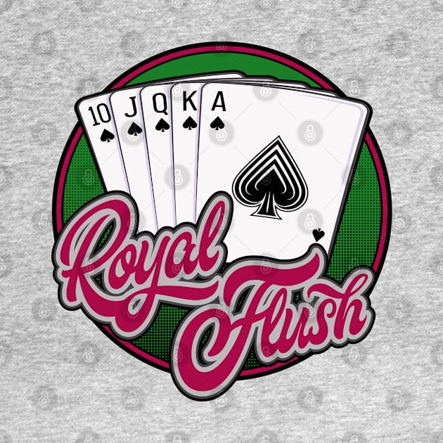 Royal Flush Poker Hand by Phil Tessier